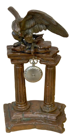 19th-Century French/ Italian Neoclassical Cast Bronze Eagle Pocket Watch Holder