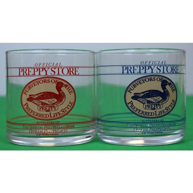 Traditional Official Preppy Store C1981 Box Set X Two Old Fashioned Glasses & Decanter W/ Spout & Cork Plug (Nib) For Sale - Image 3 of 8