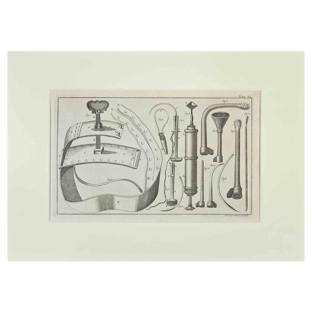 Lorenz Heister, Surgical Instruments, Etching, 1750 For Sale