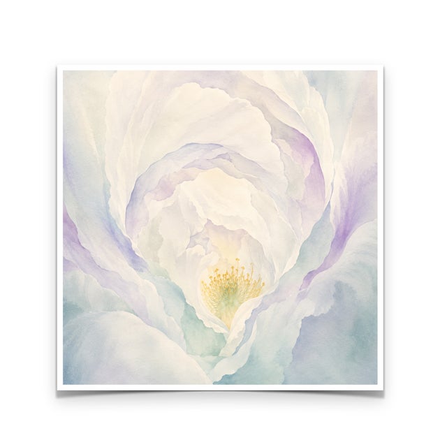 Contemporary Atelier Aria Lumae Peony Symphony Aquarelle Fine Art Cotton Rag Panels Set of 3 For Sale - Image 3 of 18