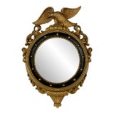 Vintage Syrocco Federal Style Convex Bullseye Wall Mirror For Sale