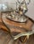 French Early 20th C. Inlaid Serving Table With Removable Glass Tray and Brass Gallery For Sale - Image 3 of 6