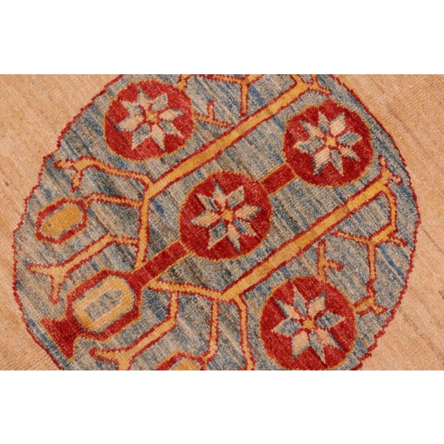 Oriental Ziegler Beige Rust Hand-Knotted Wool Rug - 6'2'' X 7'10'' For Sale In New York - Image 6 of 8