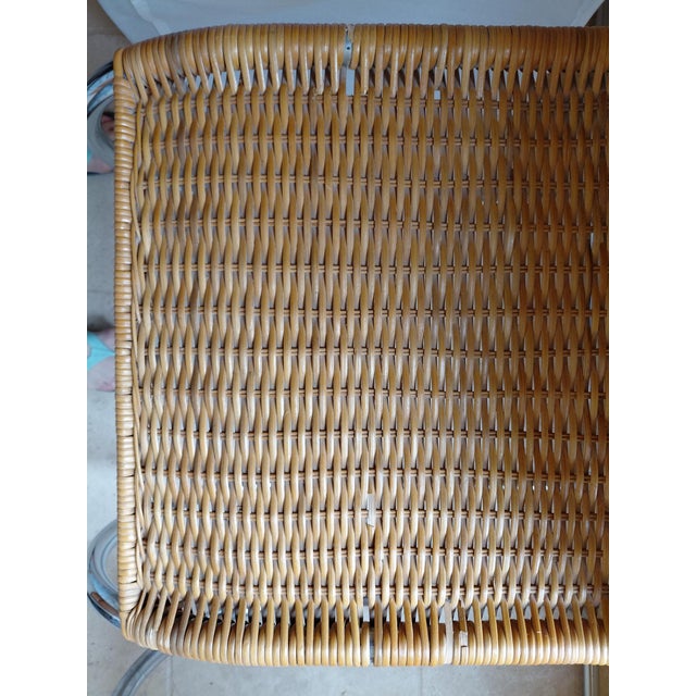 Camel Mies Van Der Rohe Chairs - 1970's Cantilevered Caned/Chrome Chairs For Sale - Image 8 of 11