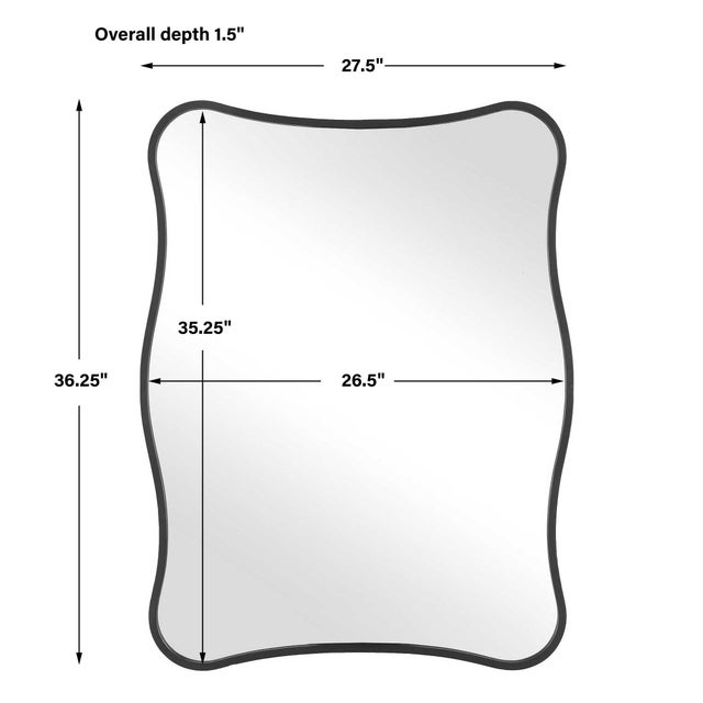Modern Pavia Black Vanity Mirror For Sale - Image 3 of 6