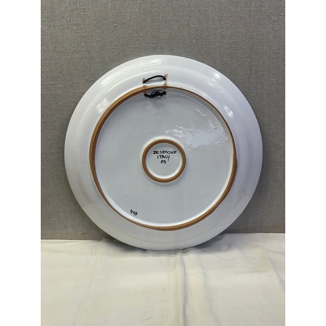 DeSimone Vintage Signed De Simone Italian Ceramic Platter For Sale - Image 4 of 4