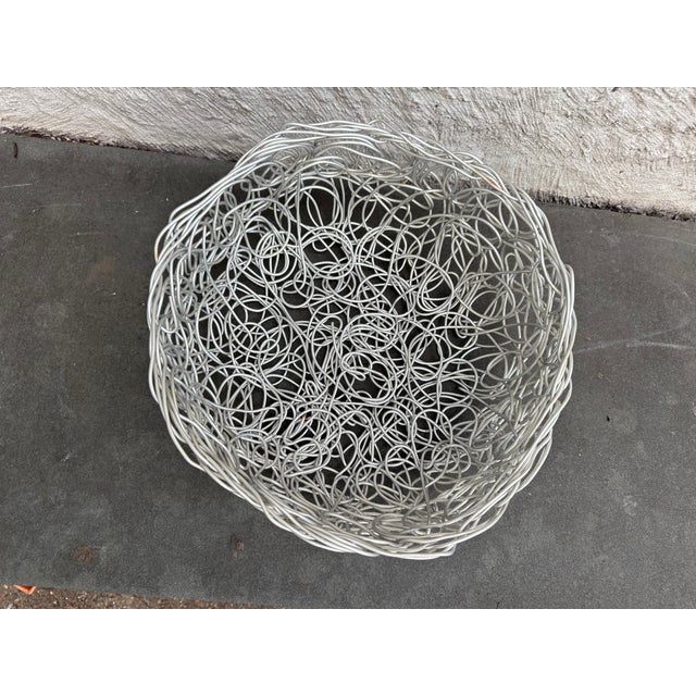 Contemporary Vintage Alessi Fratelli Campana Nuvem Metal Wire Fruit Bowl Postmodern For Sale - Image 3 of 5