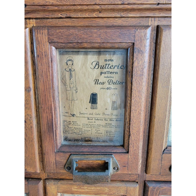 Antique Pattern File Cabinet Early 20th Century American Tiger Oak For Sale - Image 15 of 18