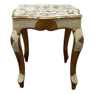 Mid 20th Century Franco Tacchi Italian Florentine Painted and Partial Gilt Low Side Table For Sale