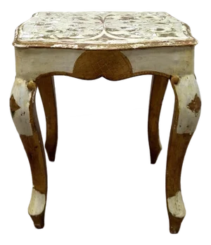 Mid 20th Century Franco Tacchi Italian Florentine Painted and Partial Gilt Low Side Table