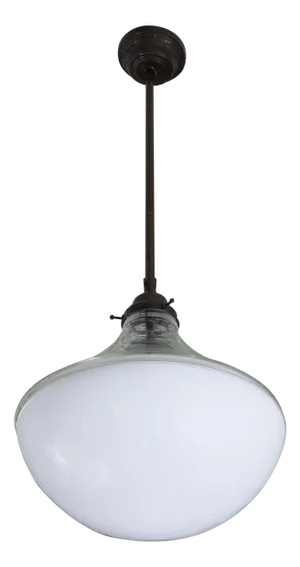 Obsolete lighting opaline glass pendant