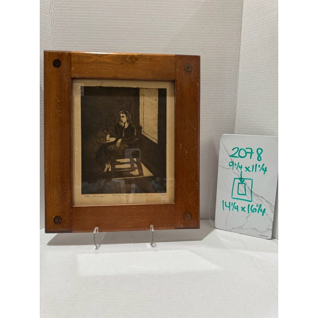 Black Late 20th Century Signed Original Print "Motherhood" Barbara Shannon Edition 7/8 Expressionist Figural Framed 14x11 For Sale - Image 8 of 8