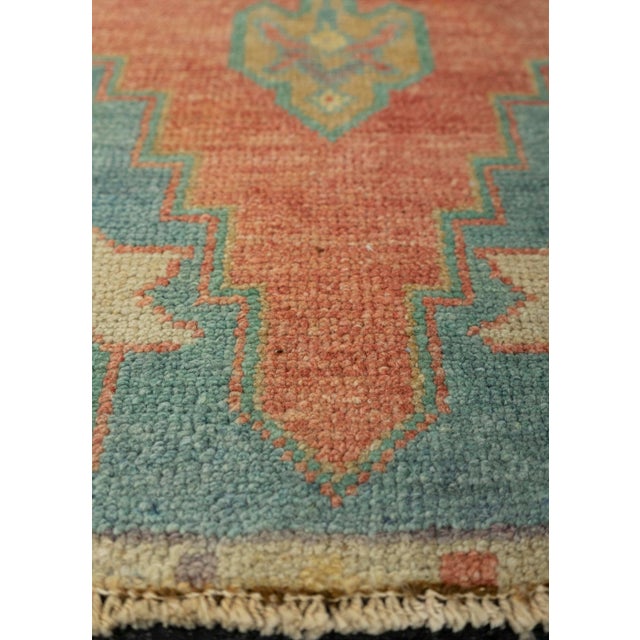Turkish Turkish Mini Rug Oriental Hand Knotted Vintage Rug 1'8" x 3'5" #21176 For Sale - Image 3 of 8