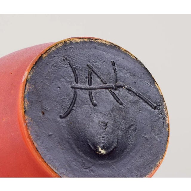 Ceramic Ceramic Vase with Orange Uranium Glaze by Svend Hammershøi for Kähler, 1930s For Sale - Image 7 of 8