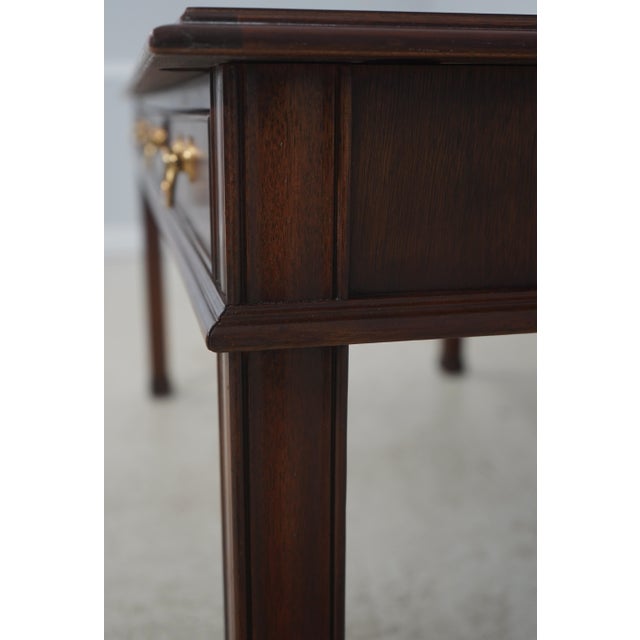 Council Craftsman Inlaid Mahogany Chippendale Desk For Sale - Image 16 of 17