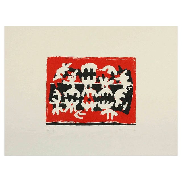 Giuseppe Capogrossi, Untitled, Lithograph, 1960s For Sale