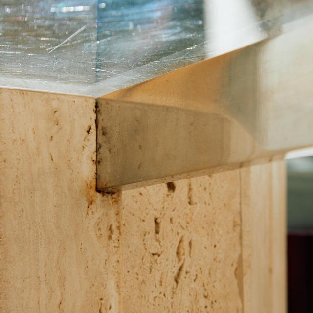 Italian Limestone Coffee Table, 1970s For Sale - Image 9 of 14