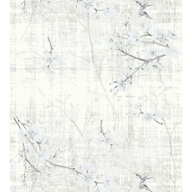 Contemporary Nicolette Mayer through The House of Scalamandre Blossom Fantasia Wallcovering, Ivory For Sale - Image 3 of 3