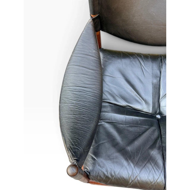 Kristian Vedel Modus Lounge Chair for Søren Willadsen | Rosewood & Black Leather | Denmark 1960s For Sale - Image 13 of 18