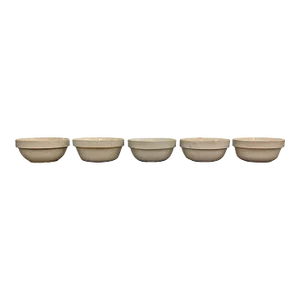 Set of Five Early 20th Century American Stoneware Mixing Bowls
