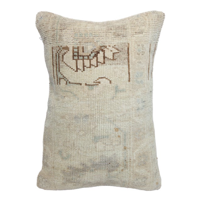 Tribal Wool Rug Pillow Cover - Vintage Rug Bedding Cushion 14'' X 20'' For Sale