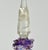 Pink Antique Iridescent Crackle Glass Perfume Bottle with Rigaree Stopper For Sale - Image 8 of 10