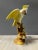 1940s California Pottery Ceramic Tropical Cockatoo on Hibiscus Branch Statue For Sale - Image 4 of 13