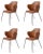 Brown Leather Lassen Chairs by Lassen, Set of 4 For Sale