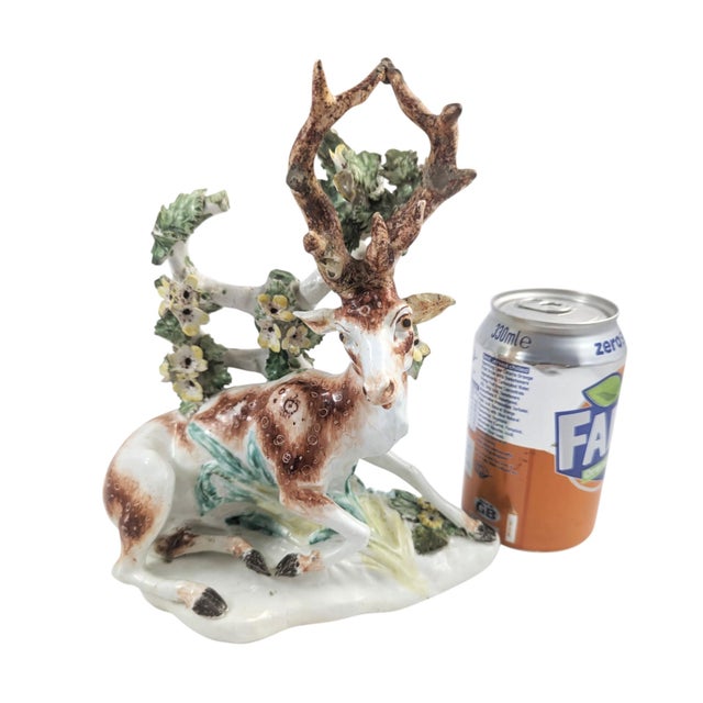 Porcelain Stag Figure with Bocage from Derby, England, 1755-1765 For Sale - Image 12 of 13