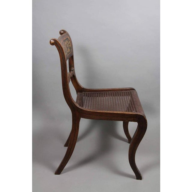 Regency Painted Side Chairs - Set of 4 For Sale - Image 4 of 11