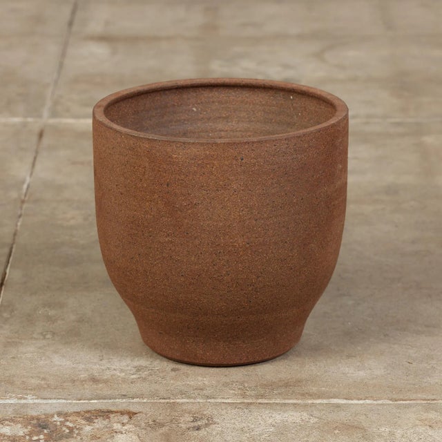 Brown David Cressey & Robert Maxwell for Earthgender Stoneware Planter For Sale - Image 8 of 12