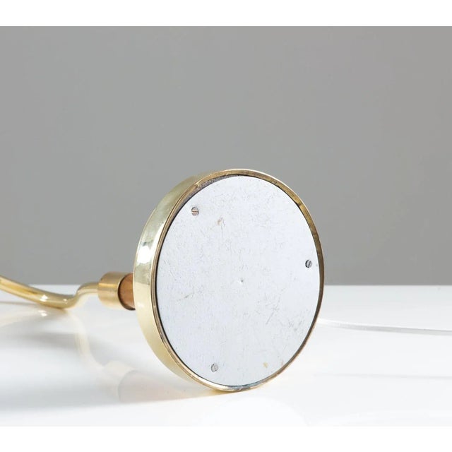 Mid-Century Swedish Model 600 Table Lamp in Brass, Glass and Wood from Boréns For Sale - Image 10 of 12
