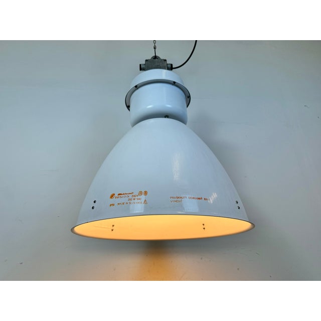 Large Industrial Factory Lamp in White Enamel from Elektrosvit, 1990s For Sale - Image 15 of 16