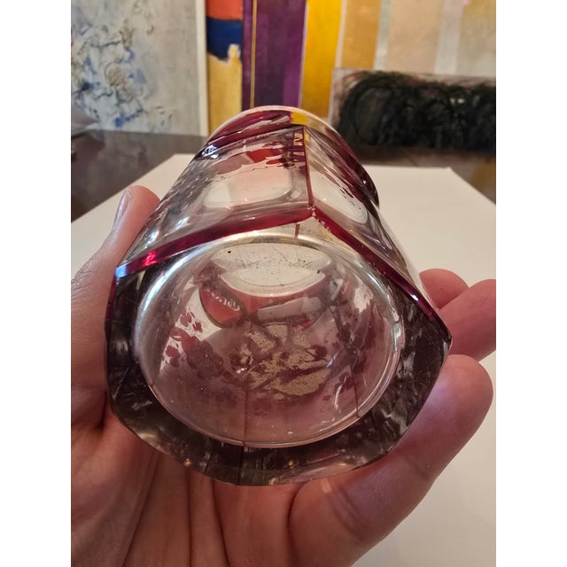 Glass Antique Bohemian Glass Moser Architectural Glass For Sale - Image 7 of 12