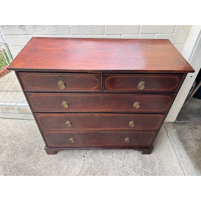 English Antique 18th Century George III Period Mahogany Chest of Drawers / Dresser For Sale - Image 3 of 8