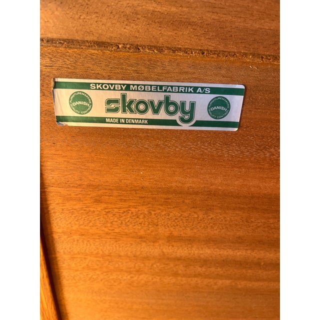 1970s Skovby Modern Danish Teak Sideboard or Bar Cart For Sale - Image 6 of 9