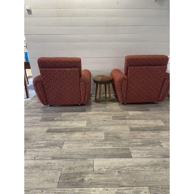 Vintage Mad Man Armchairs and Ottoman from Tatra Nafromtok, 1965, Set of 3 For Sale - Image 6 of 11