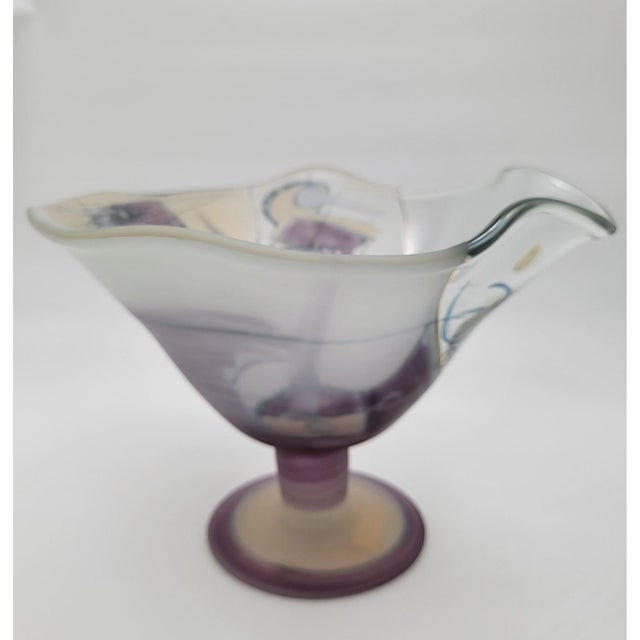 Ioan Nemtoi Romanian Art Glass Compote For Sale - Image 4 of 12