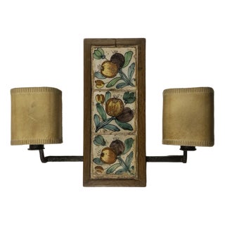 Valencian Tile Sconces, Set of 2 For Sale