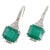 Natural zambian Emerald diamond earring in 18k gold For Sale - Image 15 of 18