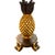 Hollywood Regency Vintage Hollywood Regency Faux Tortoiseshell Tray Top Pineapple Pedestal Accent Table For Sale - Image 3 of 7