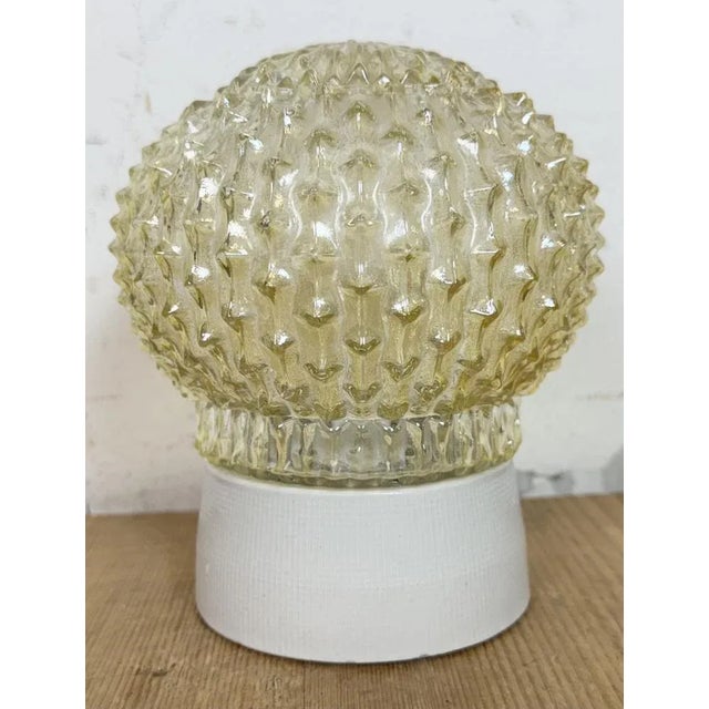 Vintage White Porcelain Ceiling Light, 1970s For Sale - Image 4 of 12