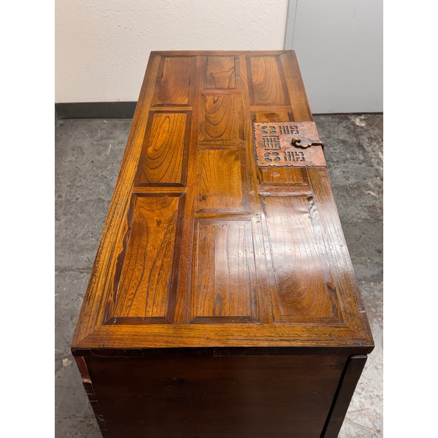 Korean Drop Front Storage Desk, Antique For Sale - Image 9 of 12