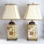 Restored Vintage Chinese Lamps Crackled Porcelain With Flowers and Leaves - A Pair For Sale - Image 16 of 17
