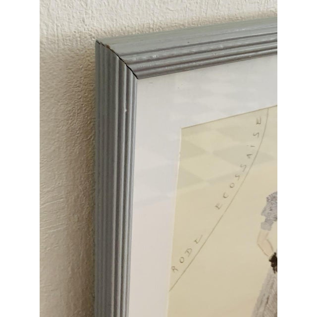 Berthe Duquaine, Robe Ecossaise, 1950s, Pencil Sketch on Paper, Framed For Sale - Image 9 of 18