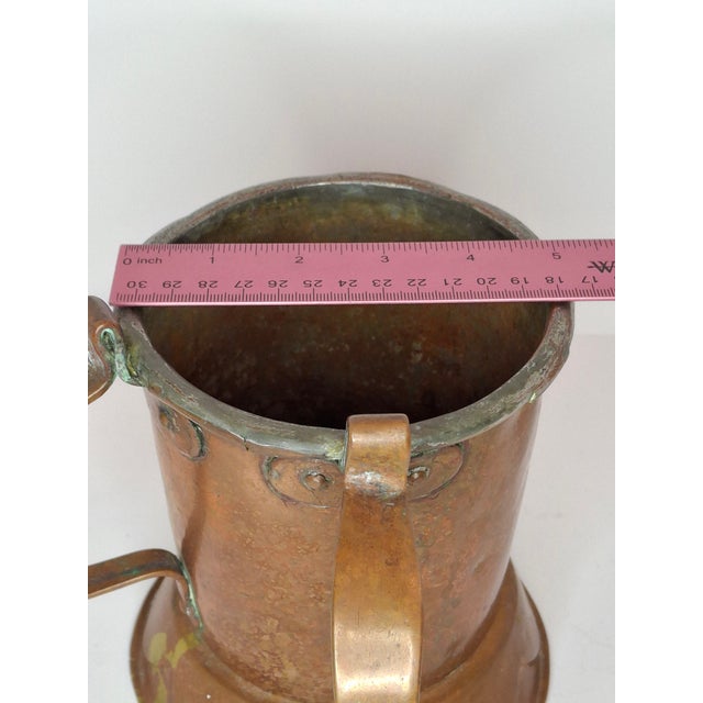 Very Rare Antique Early 1800s Russian Copper Netilat Yadayim Washing Cup With Unique Base - Jewish Ritual Vessel For Sale - Image 4 of 18
