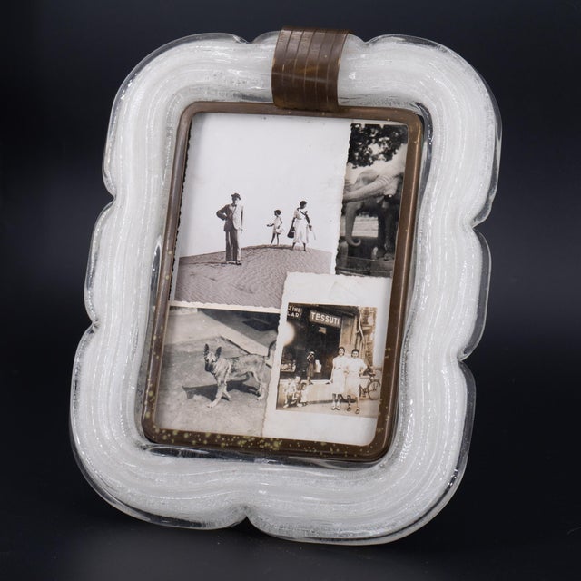 Gold Murano Glass Photo Frame by Archimede Seguso for Seguso Vetri D'arte, 1940s For Sale - Image 8 of 18