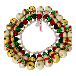 25 Super Cute Vintage European Snowmen Holiday Glass Ornaments