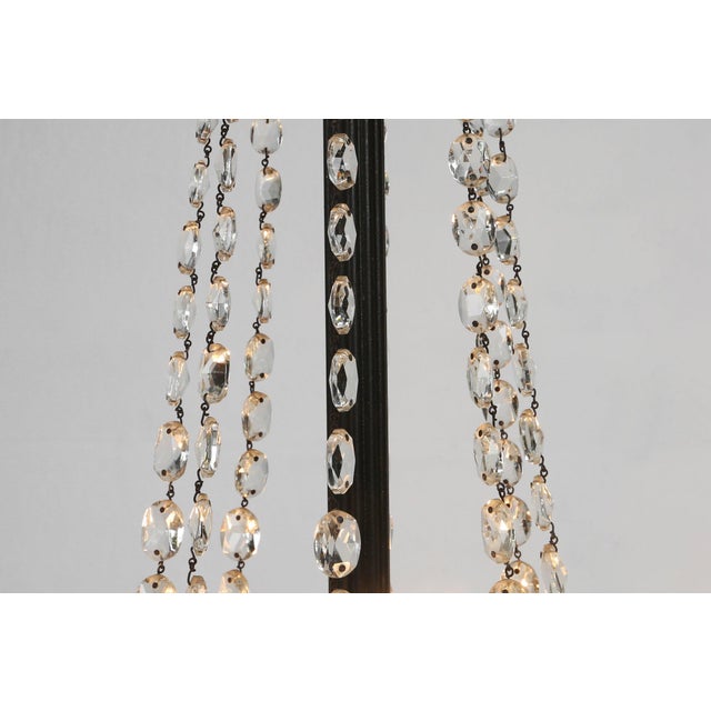 Large Empire Bronze Chandelier with Wall Lights, Belgium, 1950s, Set of 3 For Sale - Image 13 of 18