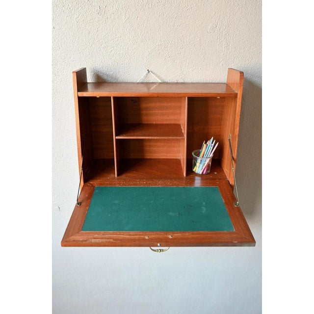 Scandinavian Wall-Mounted Secretary Desk, 1960s For Sale - Image 13 of 18
